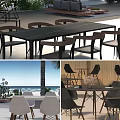 Outdoor Table With Modern Chairs In Beach And Garden Outdoor Settings