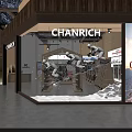 Supermarket Department Store CHANRICH Ski Equipment Window Display With Mannequins And Snow Scene Decoration 3d model