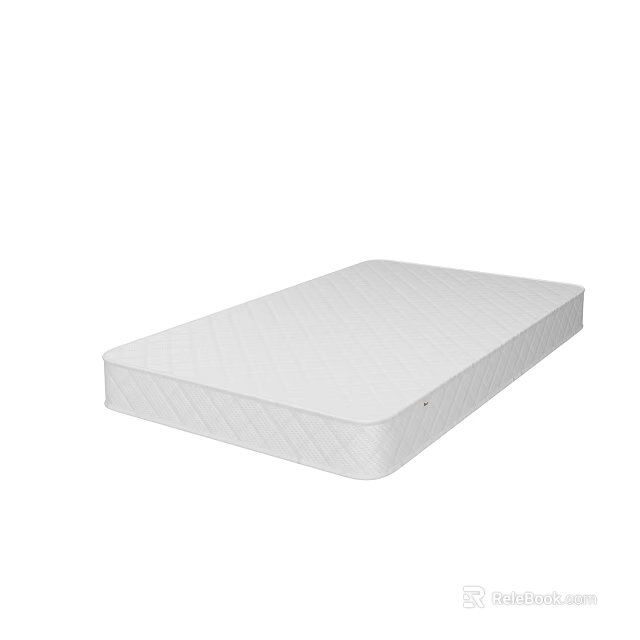 High Quality White Quilted Mattress With Simple Design And Soft Comfortable Surface 3d model 