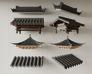 Chinese Eaves Roof 3d model