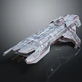 Advanced Futuristic Cosmic Spaceship Design Featuring Detailed Interstellar Structure Elements 3d model
