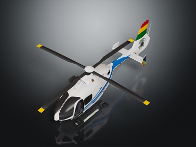 Modern Helicopter Black Hawk Combat Helicopter 3d model