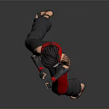Woman In White Top And Black Pants With Red Accents Wearing Boxing Gloves In Stance