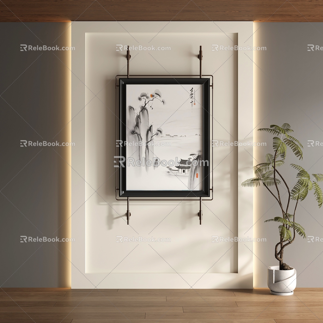 New Chinese Decorative Painting 3d model