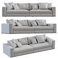 Modern Multiplayer Sofa Casual Sofa Leather Sofa Outdoor Sofa Double Sofa minotti 3d model