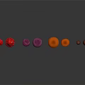 Colorful Assorted Fresh Vegetables Arranged in Row on Gray Background With Reflections