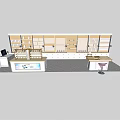 Modern Specialty Store Interior With Display Shelves Counter And Product Displays