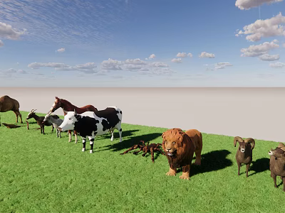 Modern Cattle Reptiles 3d model