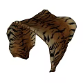 Wild Tiger Print Bed Runner Adding Natural Style To Bedroom Bedding 3d model