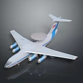 Detailed Aerospace Model Aircraft With Radar Dish For Space Monitoring Missions