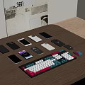 Mobile Phone Mouse Keyboard 3d model