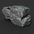 Layered Natural Rock Formation With Textured Surface And Rough Edges