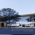 Modern Office Building Factory Building Old Factory Atrium Landscape 3d model