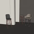 Modern Bar Stools With Different Styles Wooden Metal Legs And Upholstered Seats