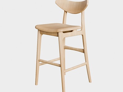 Banqueta Joana Wooden Chair 3d model