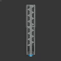 Sturdy Industrial Mechanical Equipment With Long Yellow Base And Black Rectangular Container