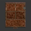 Wooden House With Brown Tiled Roof Porch Chimney And Steps Design