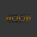 Detailed Miniature Ferris Wheel Model With Metal Frame And Yellow Orange Cabins