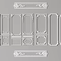 Gypsum Molding with Various Decorative Designs Ornate Patterns and Frame Shapes for Interior Decoration