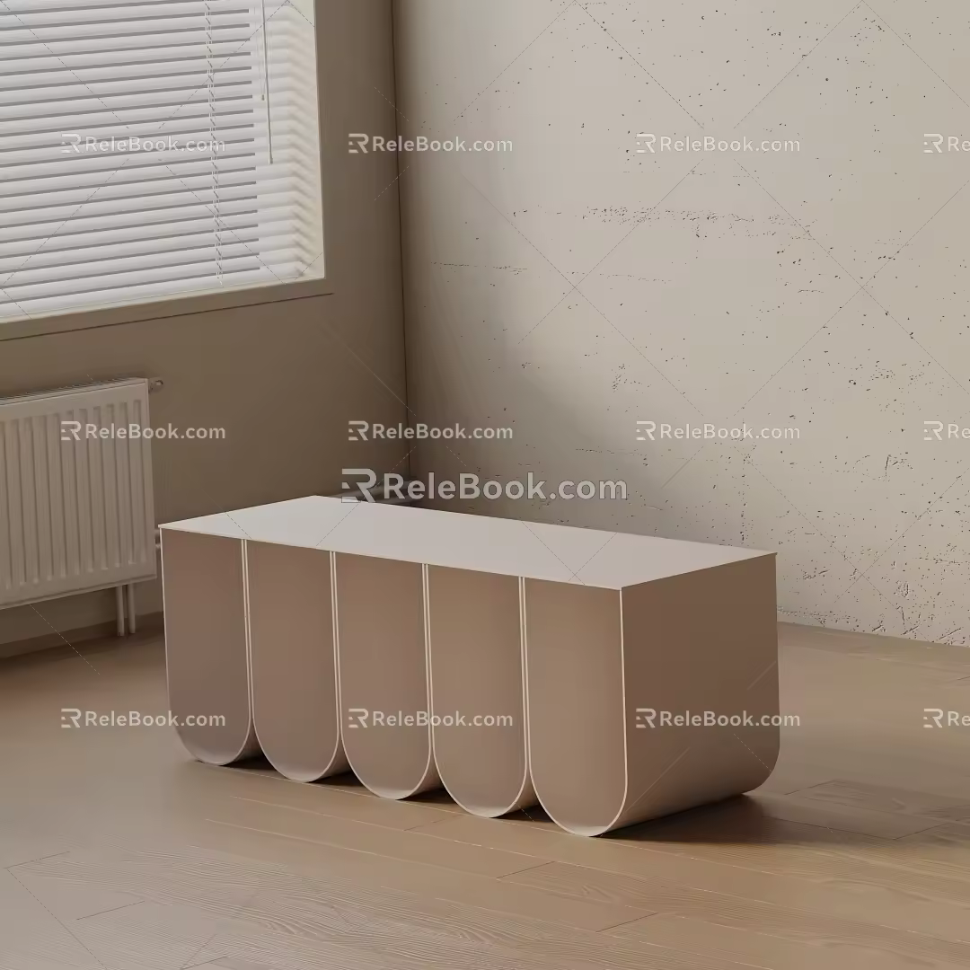 Modern shoe changing stool 3d model