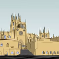 Ancient Gothic Architecture Featuring Spires Arched Windows And Ornate Carvings