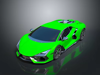 Striking Green Super Car With Modern Aerodynamic Design And Sleek Wheels 3d model