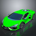 Striking Green Super Car With Modern Aerodynamic Design And Sleek Wheels