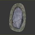 Handmade Wood And Stone Oval Decorative Bowl With Natural Rustic Texture