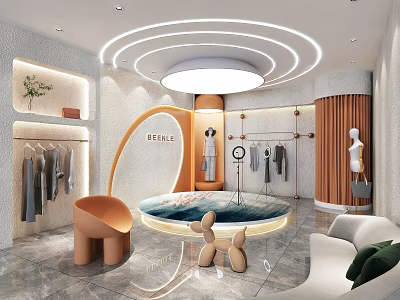Contemporary Public Office Space With Open Layout Comfortable Seating And Natural Lighting 3d model