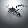 Mechanical Mosquito With Intricate Metal Wings And Detailed Structure Design
