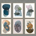 Abstract Framed Wall Art With Colorful Geometric Shapes For Modern Home Decor