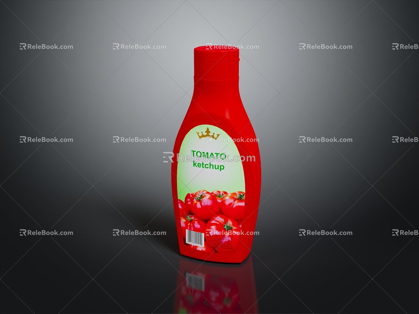 bottle ketchup plastic bottle ketchup container 3d model