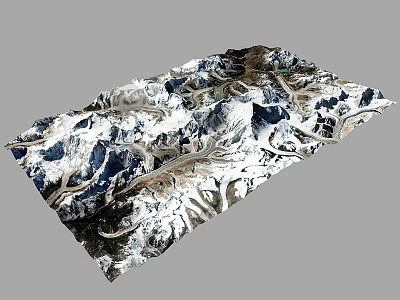 Modern Snow Mountain Snow Mountain Terrain 3d model Modern Snow Mountain Snow Mountain Terrain 3d model