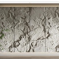 Modern background wall rubble wall stone background wall molten rock cement slab rock wall background wall 3d model