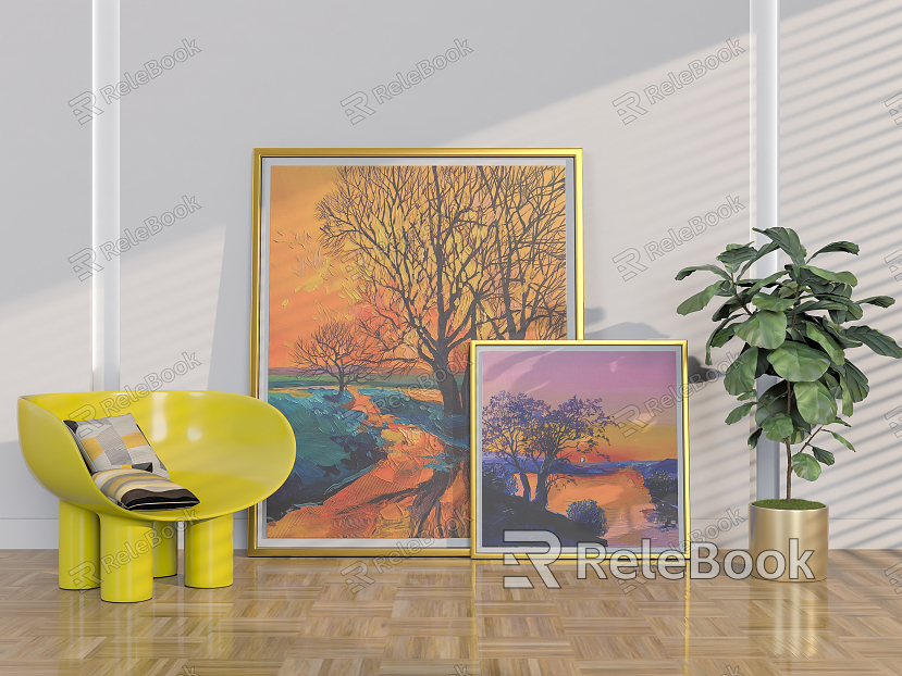 Modern Oil Painting Home Decoration Oil Painting Meichen Pendant model