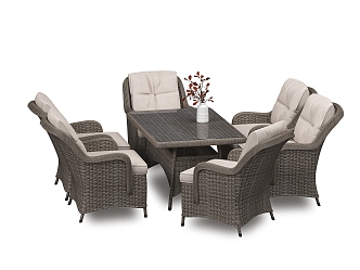 Rattan Seat Table 3d model