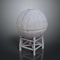 Spherical Industrial Equipment With Metal Storage Tank And Ladder Access Stand