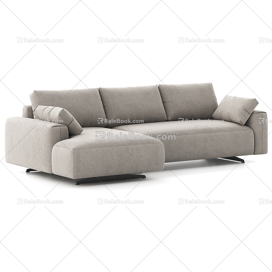 Modern Simple Double Sofa Sofa Simple Sofa Casual Sofa 3d model