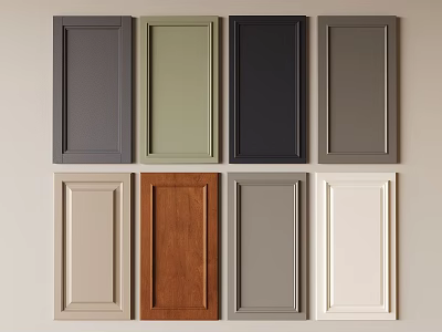 Wardrobe Doors in Various Colors and Styles for Home Interior Design 3d model
