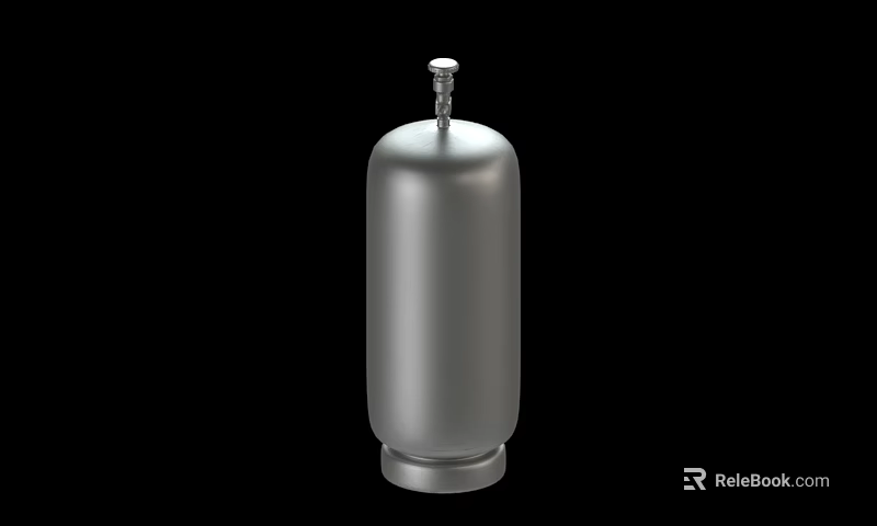 Silver Cylindrical Household Container With Stainless Steel Body And Knob Top For Daily Use 3d model 