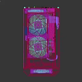Gaming PC Case With Tempered Glass Side Panel And RGB Cooling Fans For Hardware
