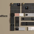 Poliform Switch Panels With Various Designs Digital Display and Neutral Colors