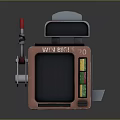 Red Slot Machine With WIN BET 20 Display Indicator Light And Colorful Buttons