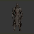 Medieval Knight Armor Historical Weapon Equipment with Metal Plates and Straps