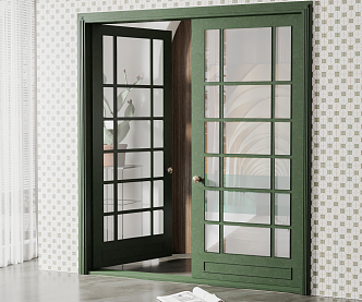 Modern double door 3d model