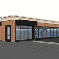 Rapid Comprehensive Service Center Building Exterior With Brick Wall And Entrance