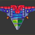 Colorful 3D Pixel Art Airplane Model With Vibrant Wings And Cockpit Details
