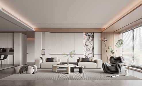 modern living room 3d model