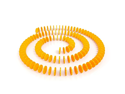 Bright Orange Flexible Silicone Spiral Mat Non Slip Household Item For Daily Use 3d model