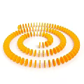 Bright Orange Flexible Silicone Spiral Mat Non Slip Household Item For Daily Use